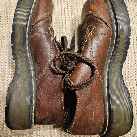 Dr. Martens y2K chunky Sole Oxfords Size 9 Brown Lace Up 8651 - Picture 8 of 13